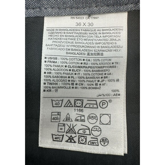 Banana Republic Kentfield Pants Chino Men's 36x30 Gray Herringbone Cotton Casual - Picture 5 of 13